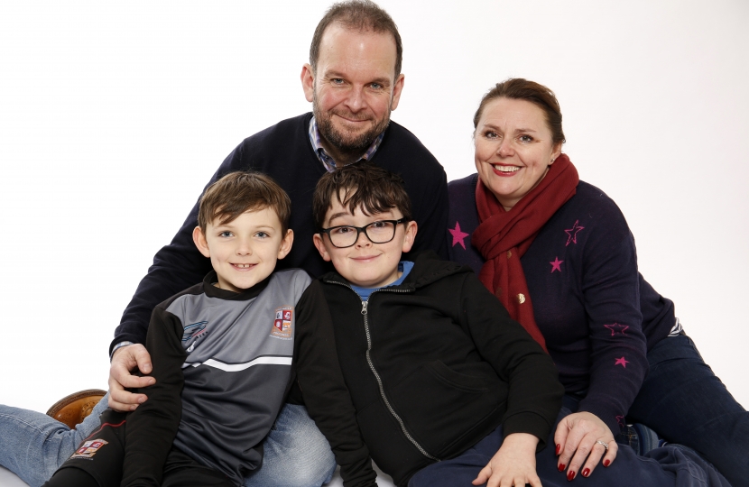 James Daly MP with his family