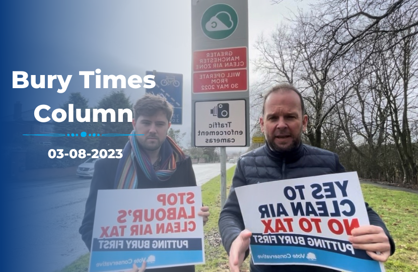 James Daly Clean Air Zone greenbelt Bury Times