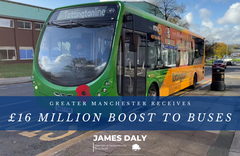 £16 million boost to buses - James Daly