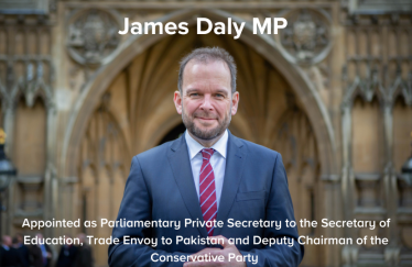 James Daly appointed to new roles within the Conservative Party 